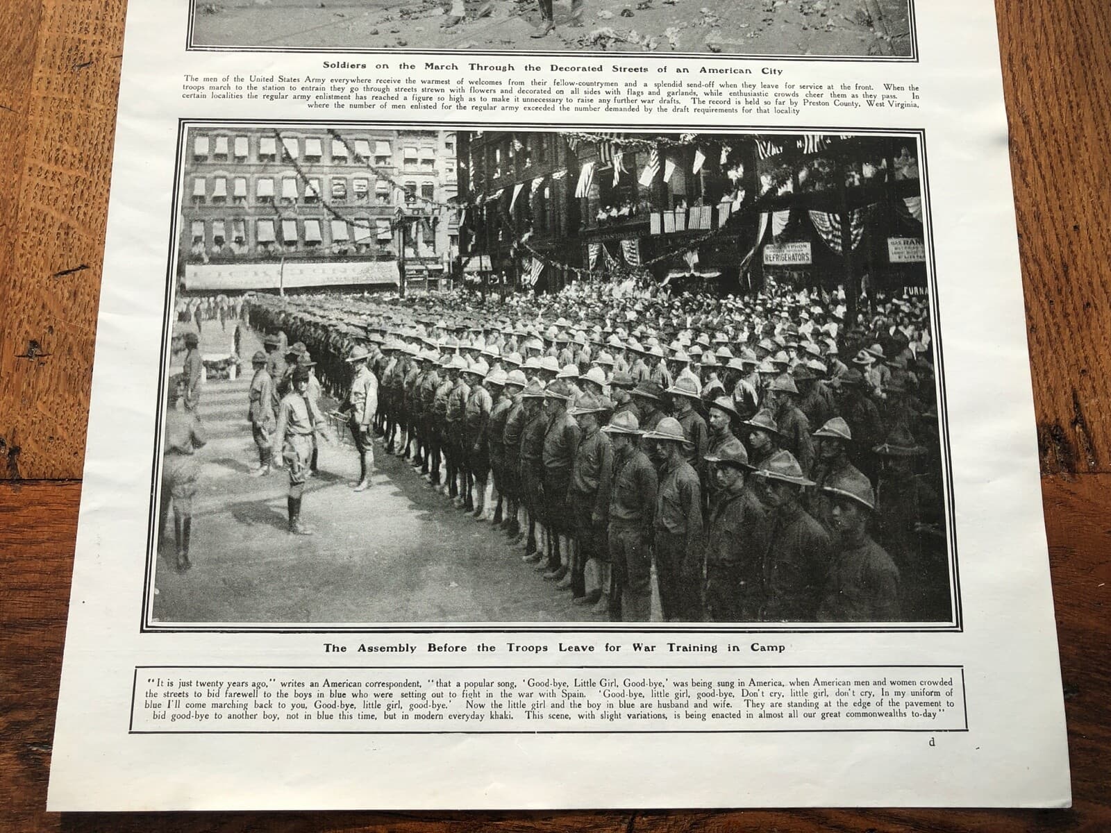 ww1 full page print . american troops training ! 3