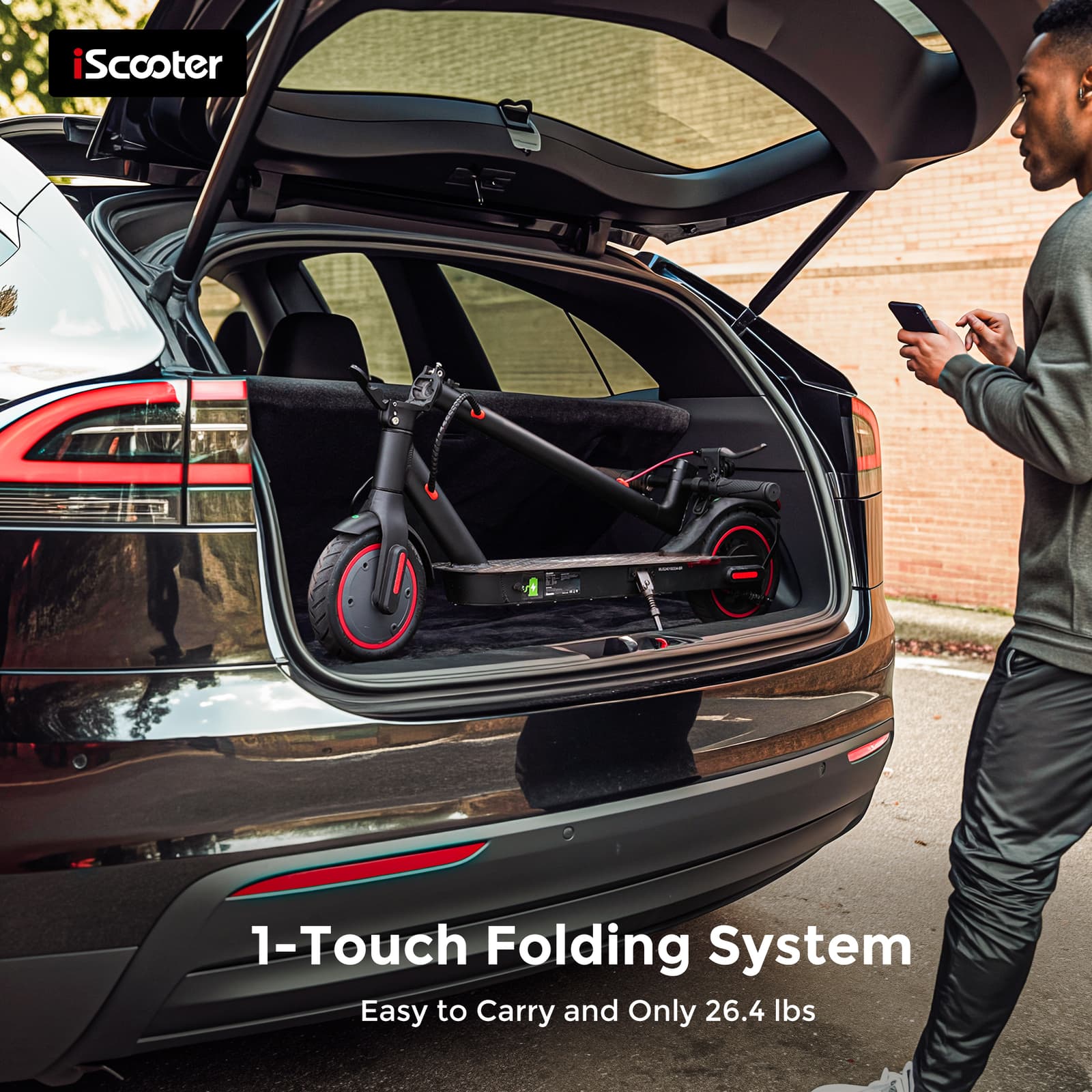 Portable Folding Electric Scooter 350W Long Range 20Km 3-Speed Modes E-Scooter 6