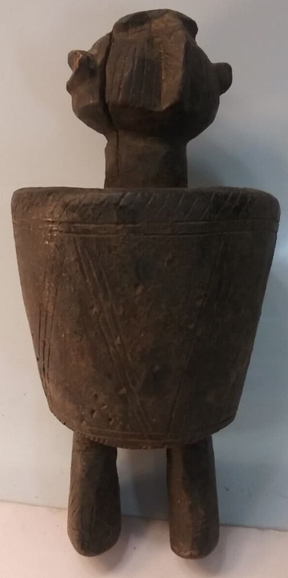 Antique African Carved Wood Figure. Storage Auction Find. 3
