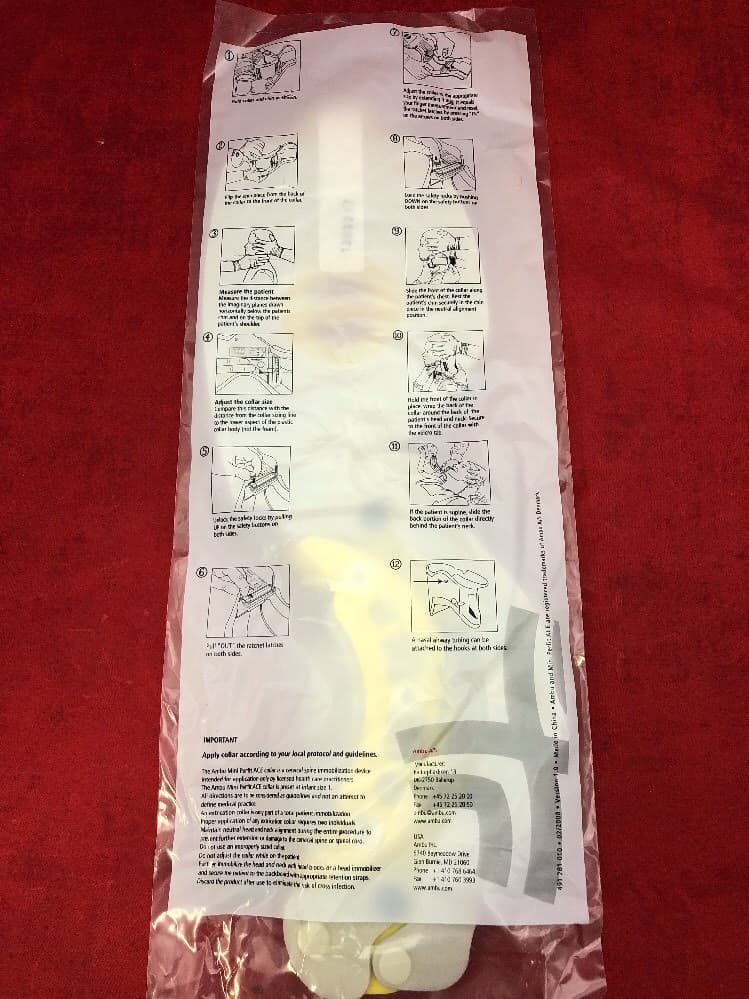 NEW AMBU Mini PERFIT ACE Infant & Pediatric Extrication Collar 000281106 Yellow 4