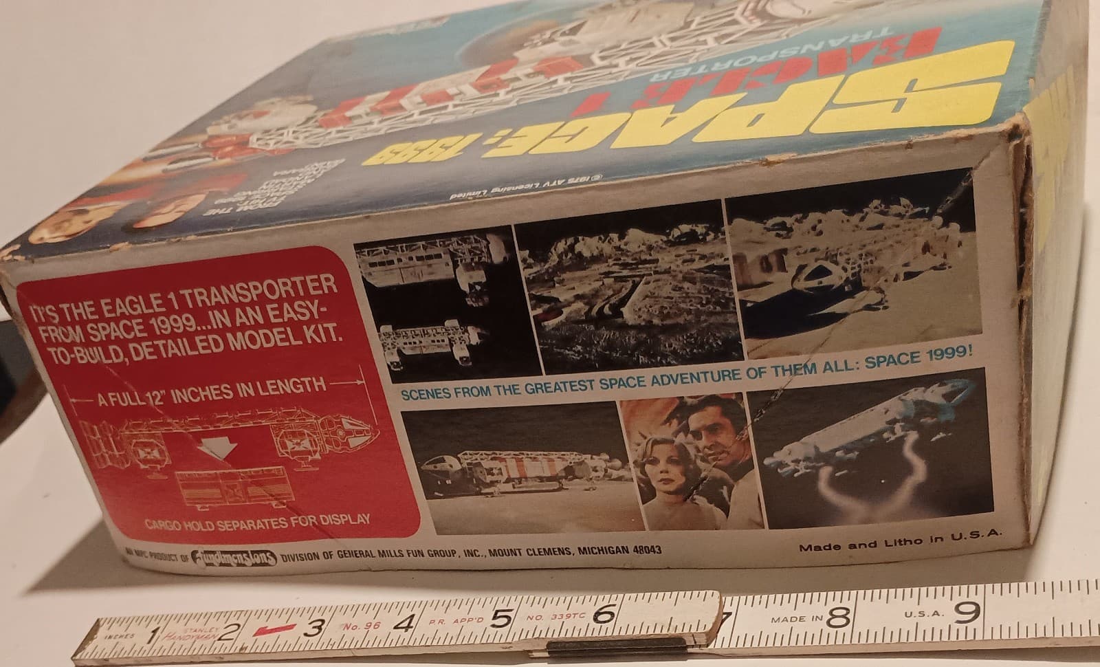 SPACE 1999 eagle 1 model kit box ONLY flattened fundimensions 1975 6