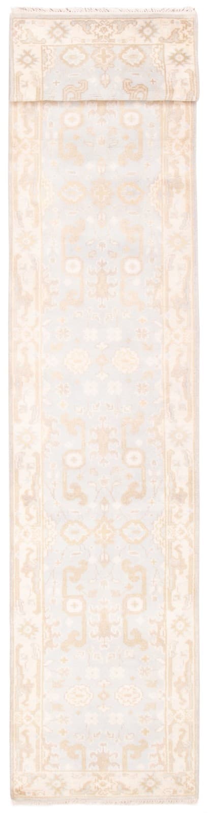 Vintage Hand-knotted Runner Rug 2'7" x 13'8" Traditional Oriental Wool Carpet