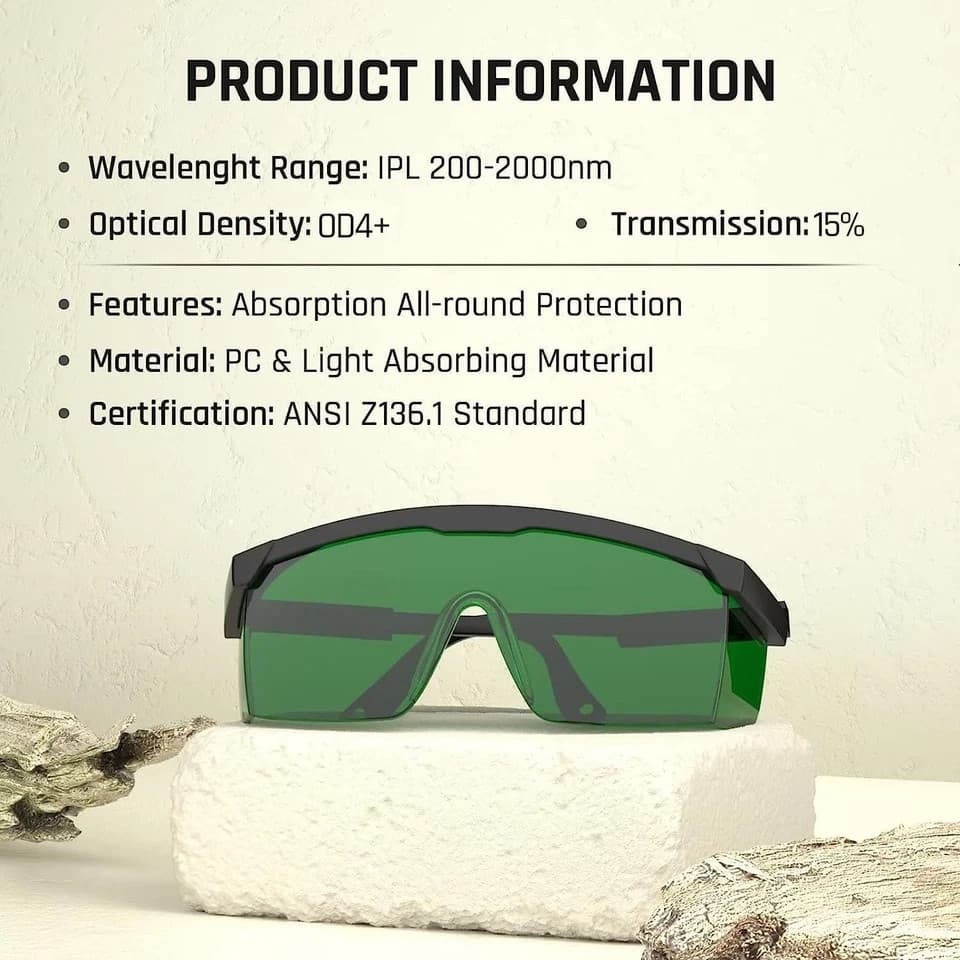 IPL 200-2000nm Laser Safety Glasses for Hair Removal & Welding Eye Protection 2
