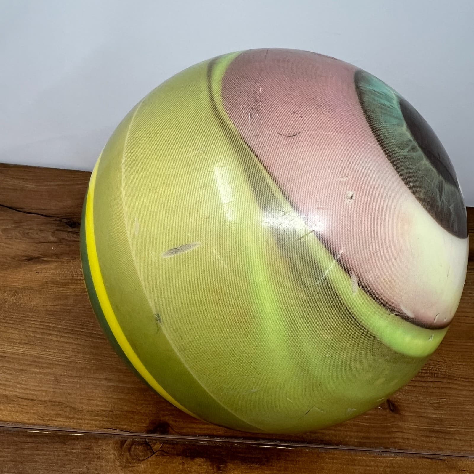 Rare Disney Monsters Inc. Bowling Ball Pixar Brunswick 8lb 12oz Wazowski Eyeball 3