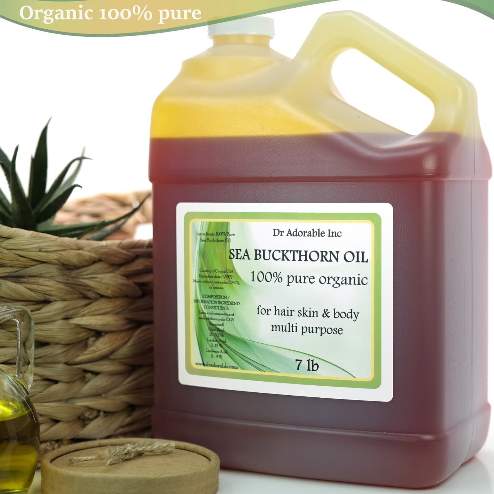 Pure Sea Buckthorn Fruit Oil Organic 1 oz 2 oz 4 oz up to gallon Free shipping  2