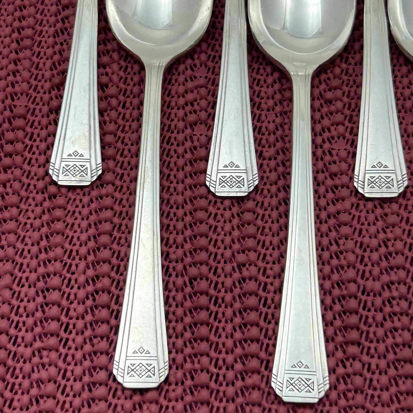 13 Teaspoons 1930 SKYLINE-SKYCREST Simeon & George Rogers Oneida Silverplate 5