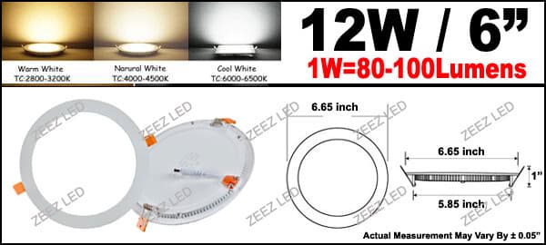 2/3/4/5/6/7/8/9/11-Inch Recessed Lighting Canless LED Ceiling Can Light Fixture 2