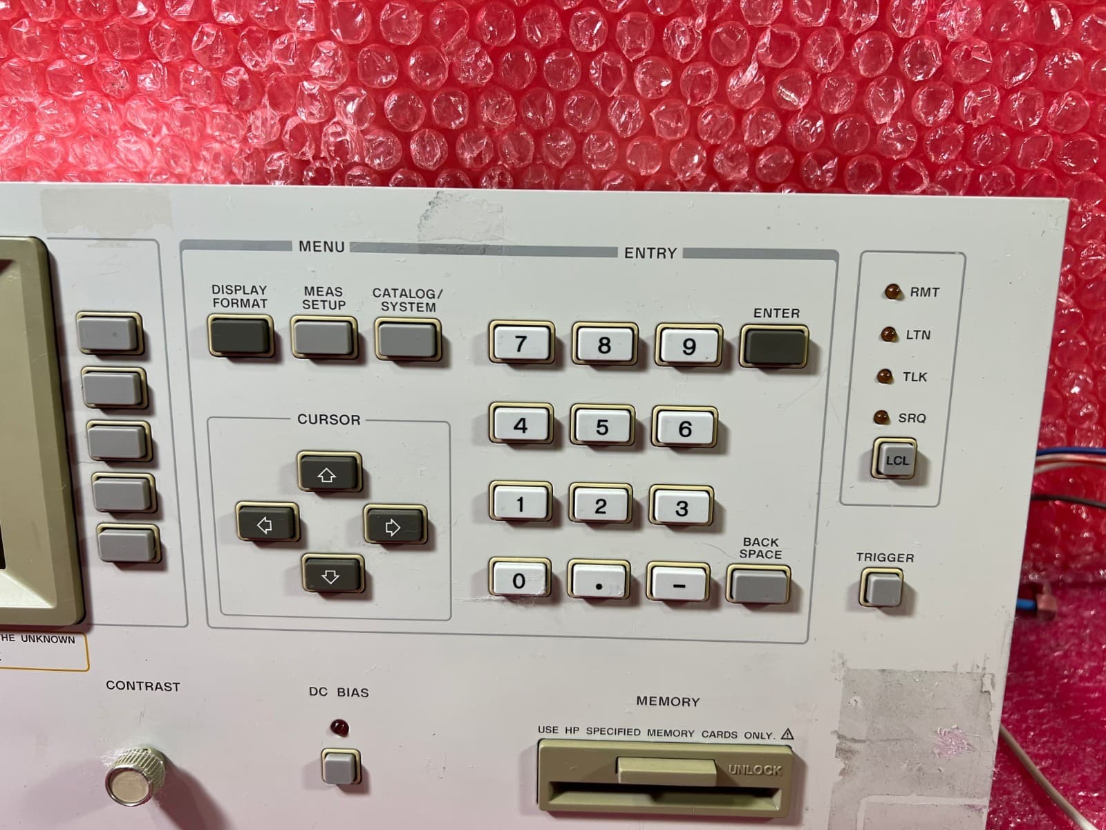 HP Agilent 4284A Precision LCR Meter ''Panel only'' 04278-66590 5