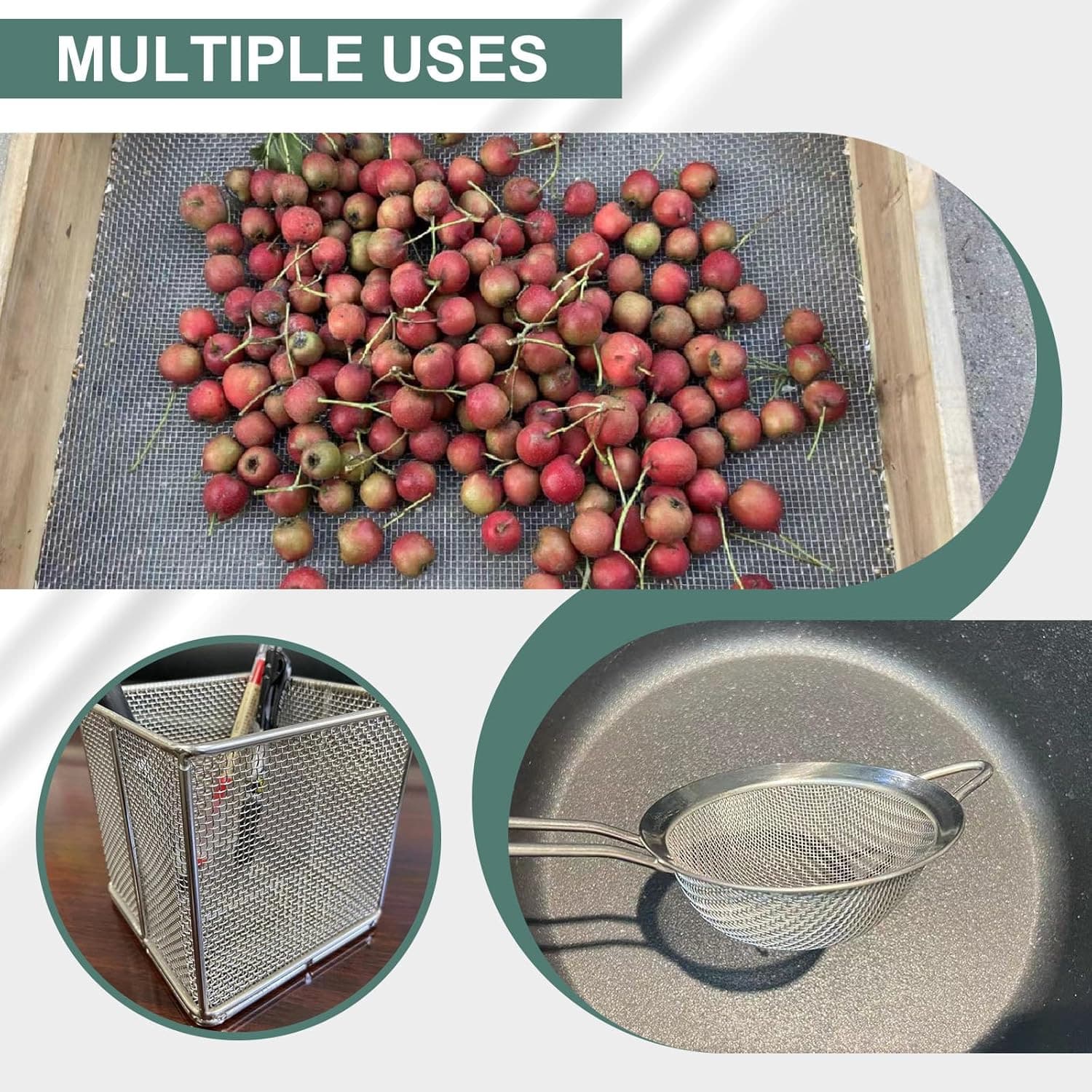 304 Stainless Steel Wire Mesh Screen,15.7 X 59 Inches, 1Mm Hole 20 Mesh, No Rust 4