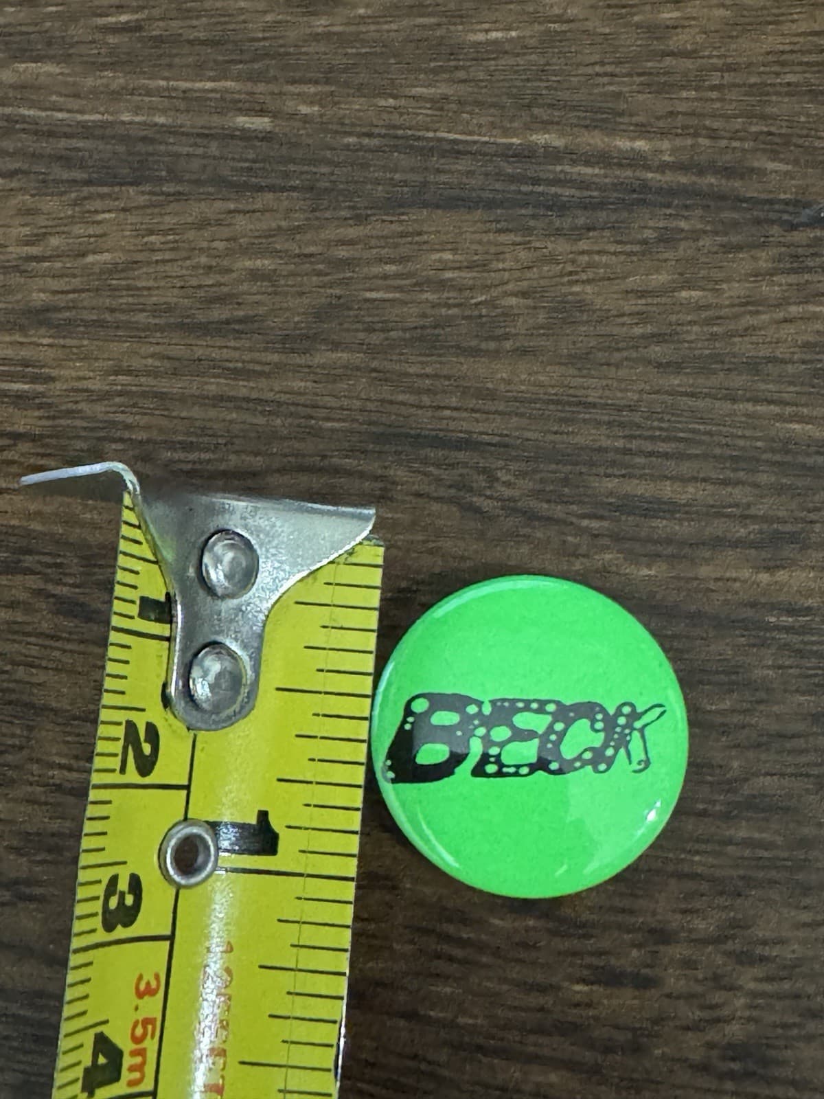 BECK Rock Band 1” Green Pin for Jacket - Mint Condition!! 3