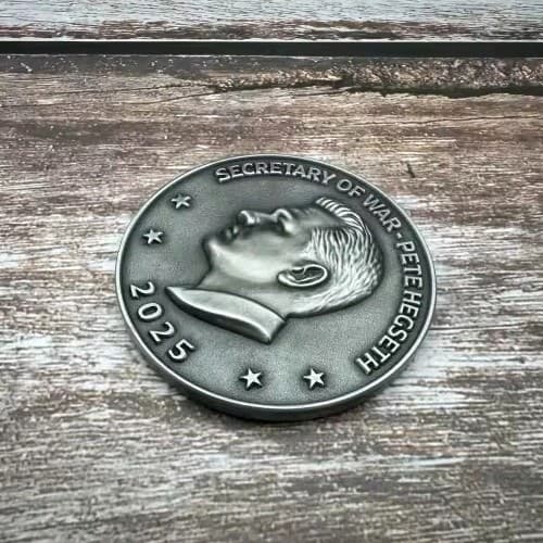 SUPER RARE SecWar - Secretary of War Pete Hegseth Dept. of War 2" Challenge Coin 6