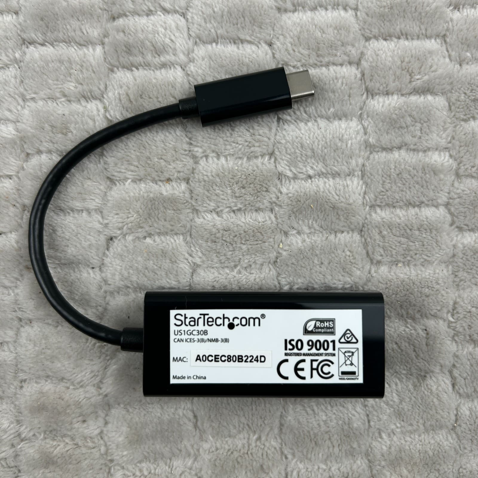 StarTech USB-C to Gigabit Network Adapter - USB 3.1 Gen 1 -StarTech.com US1GC30B