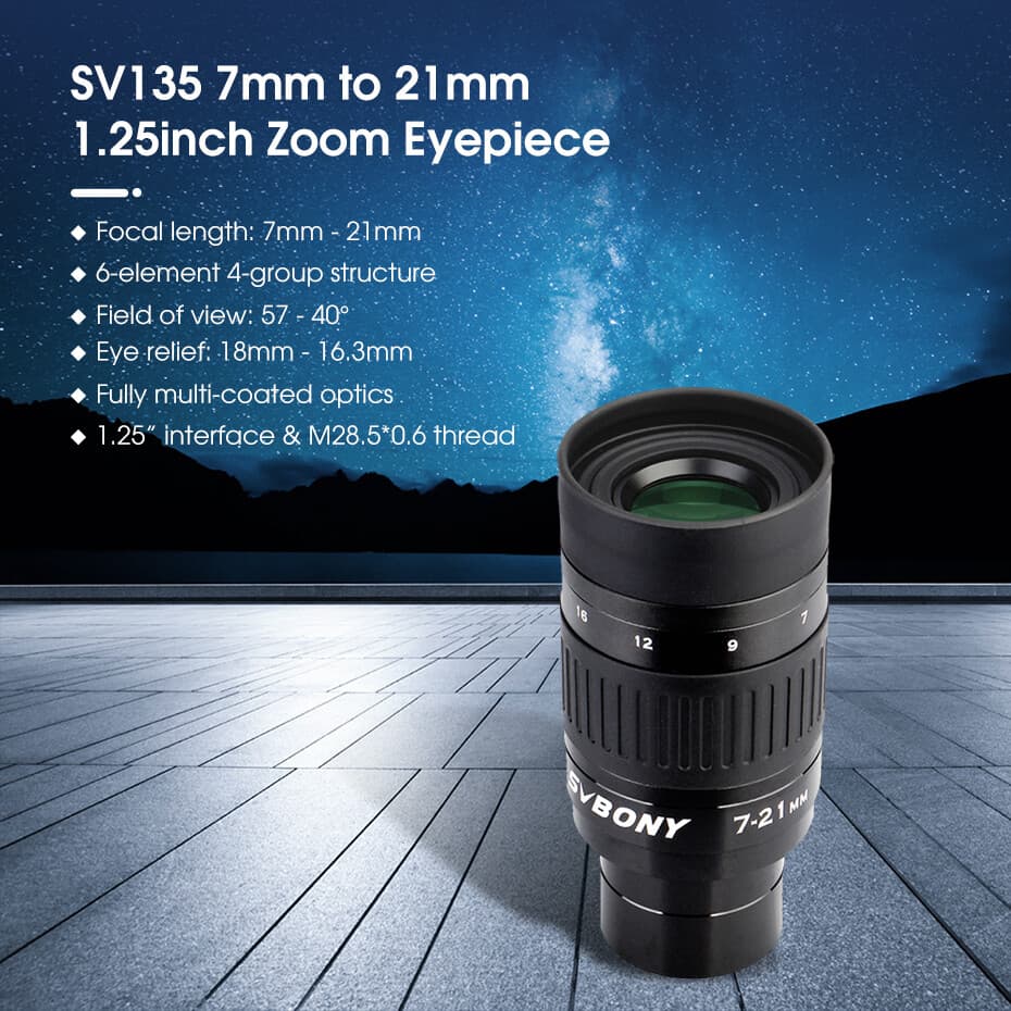 SVBONY SV48P 102mm Achromatic Refractor Telescope + SV225 A-Z Mount for Visual 4