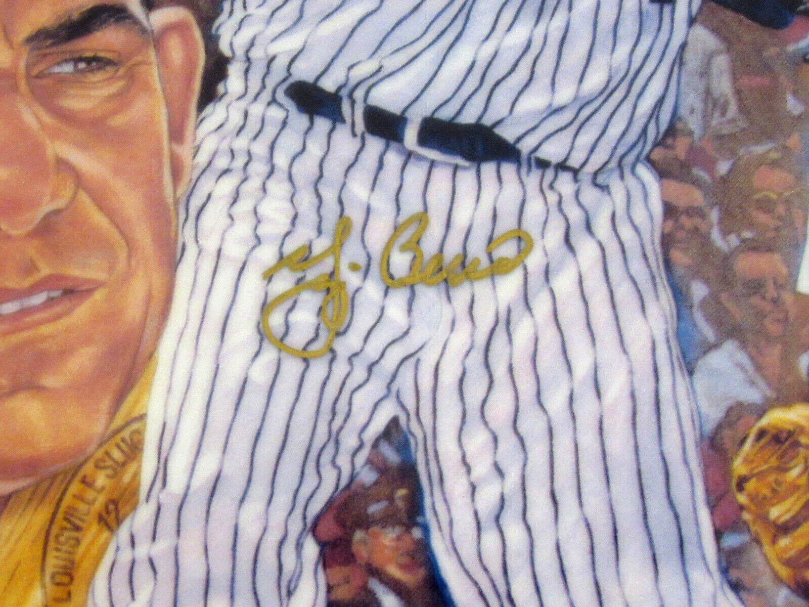 YOGI BERRA YANKEES HOF SIGNED AUTO VINTAGE GARTLAN IT AINT OVER L/E PLATE BEAUTY 2