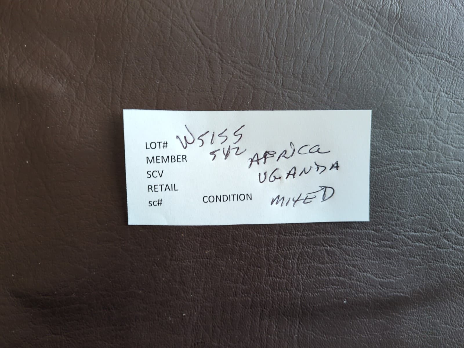 APC W5155 Africa Uganda mixed condition all identified on circuit sheet 2