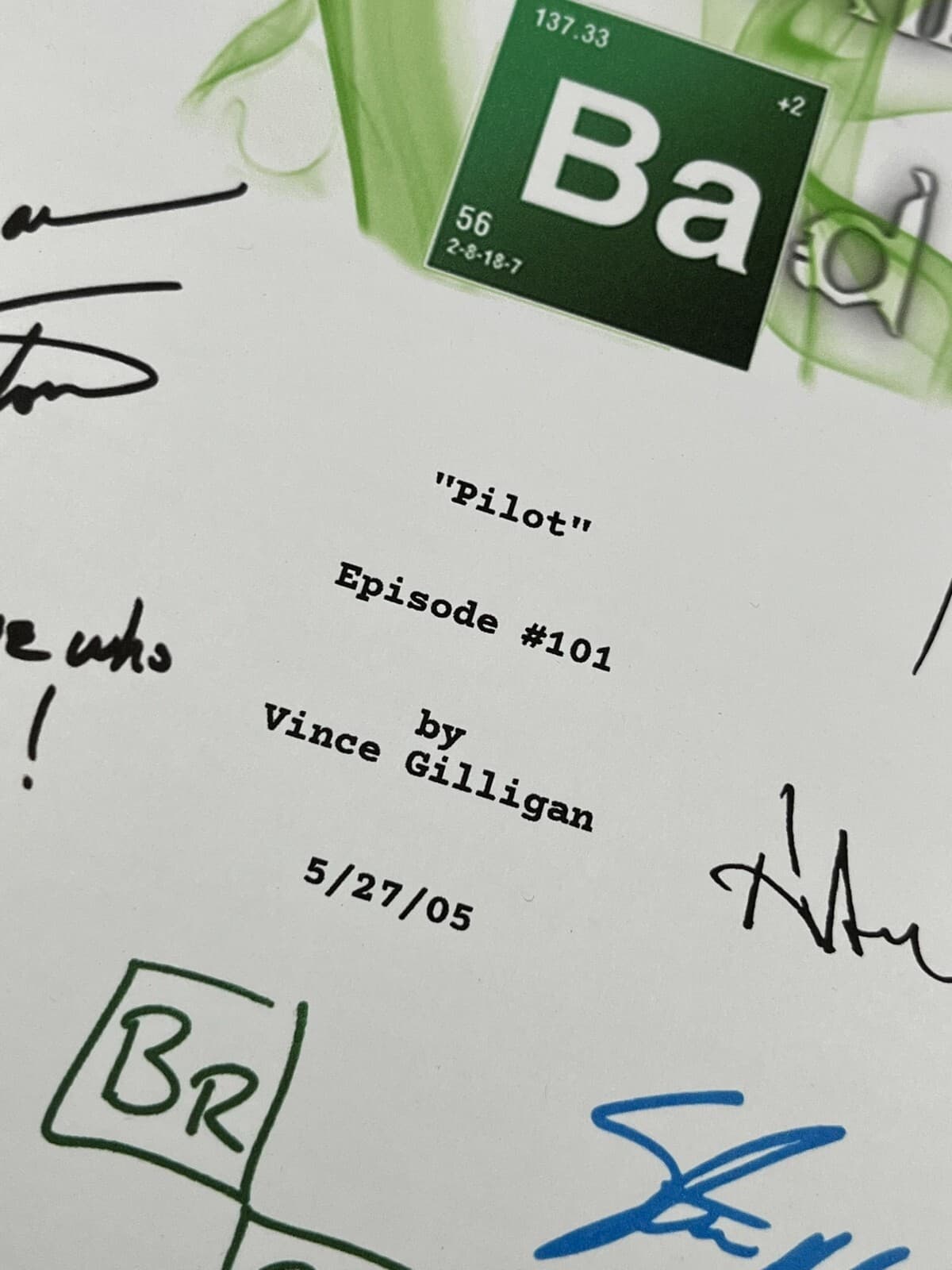 Breaking Bad Pilot Script Cast-Signed- Autograph Reprints 3