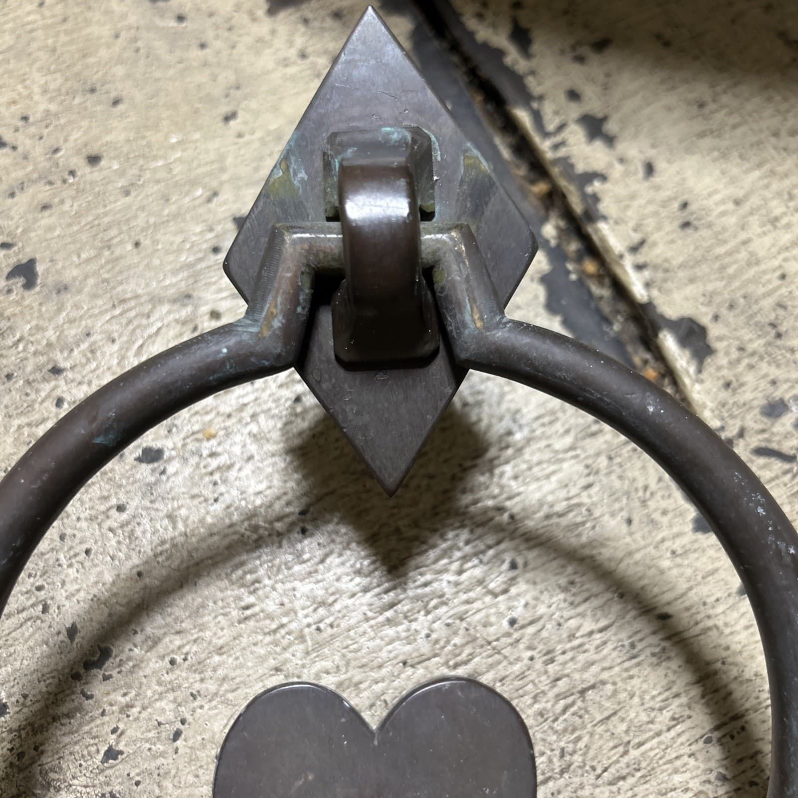 RARE And OH SO WONDERFUL Antique Heavy Door knocker.  Bronze /Brass 2