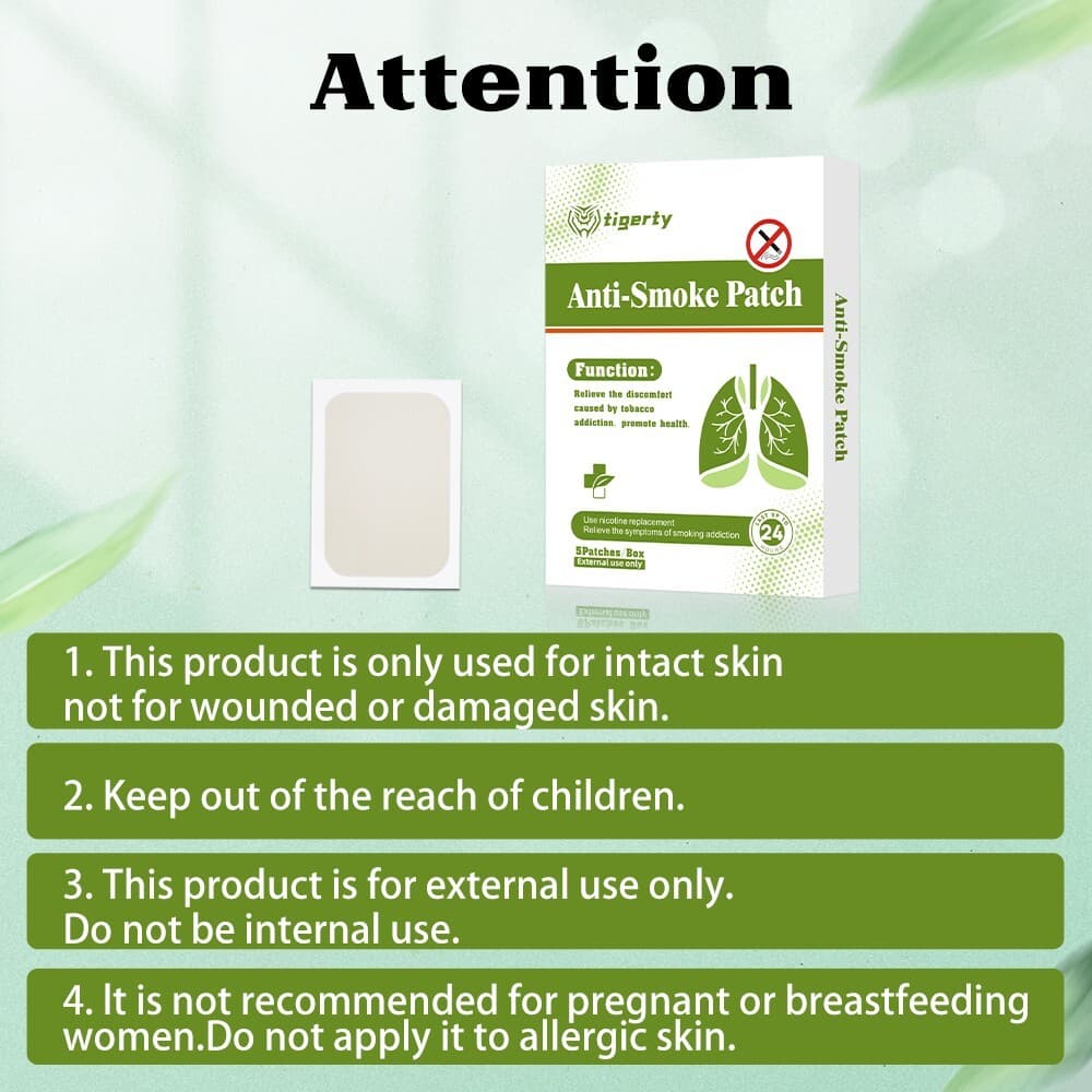 🚭5PCS Anti Smoking Patches Natural Nicotine Craving Relief Herbal Detox Aid Pad 6