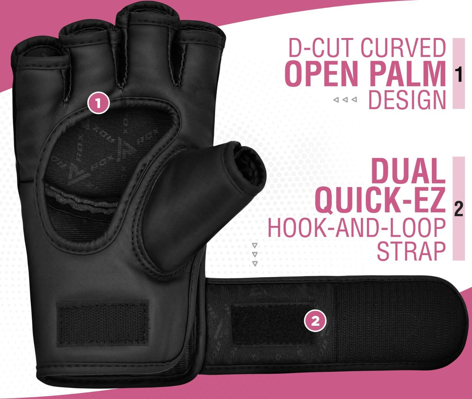 RDX MMA Gloves, Muay Thai, Grappling Gloves, Boxing Training, D-Cut Open Palm 4