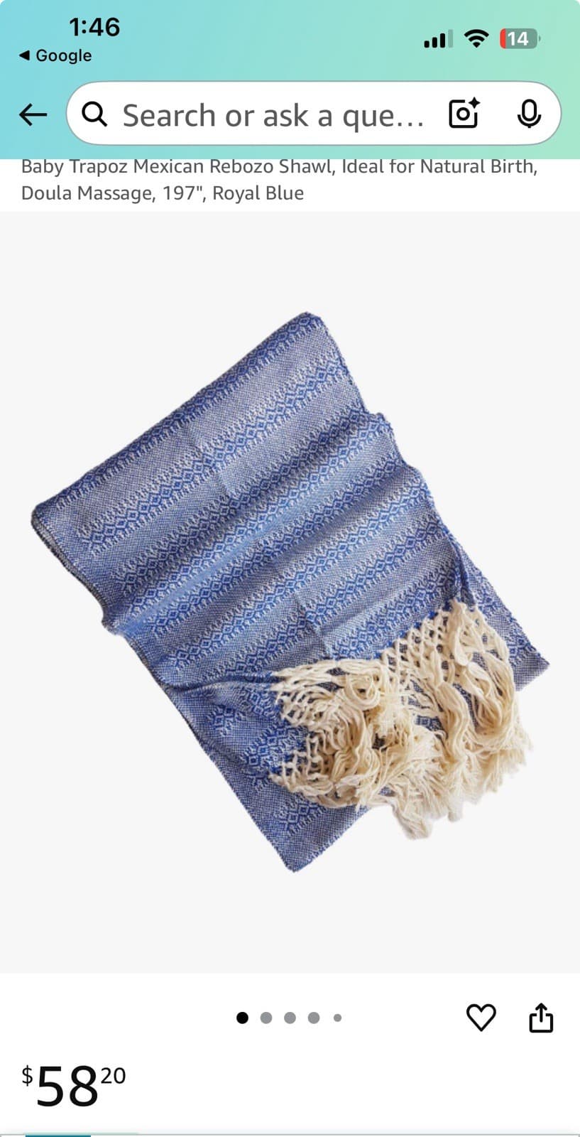 Baby Trapoz Mexican Reboz Blue New Baby Carrier Newborn Wrap Home Birth Soft NWT 5