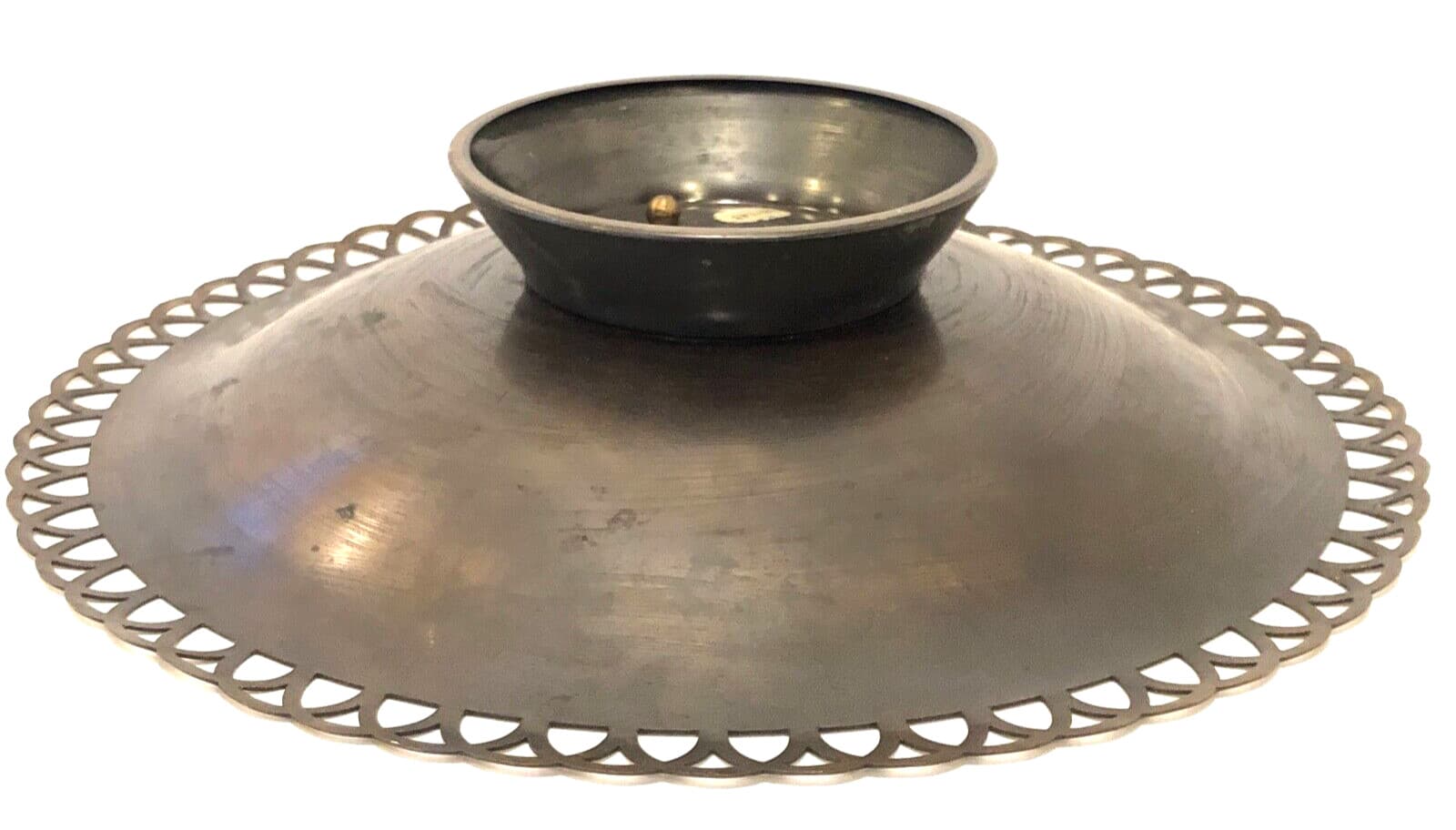 Vintage Judaica Hebrew Footed Brass Bowl Judaism Jewish By PAL-BELL Israel 5