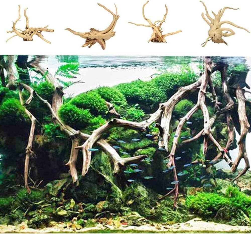Aquarium Driftwood Natural Wood Reptile Branch Fish Tank Plant Stump Ornament
