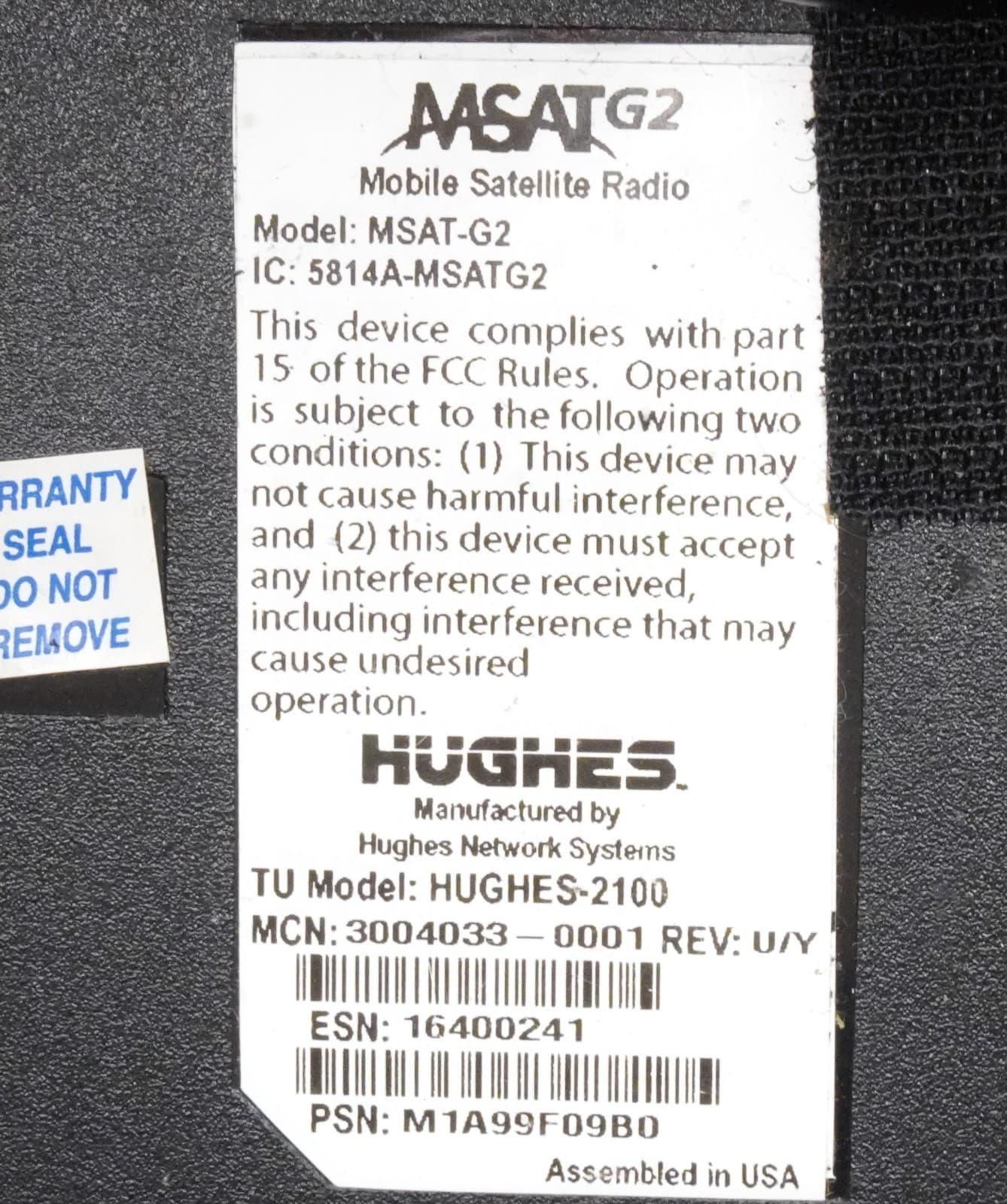 Hughes MSAT G2 Mobile Satellite Radio SKY based DT-220 handset in Pelican case 6