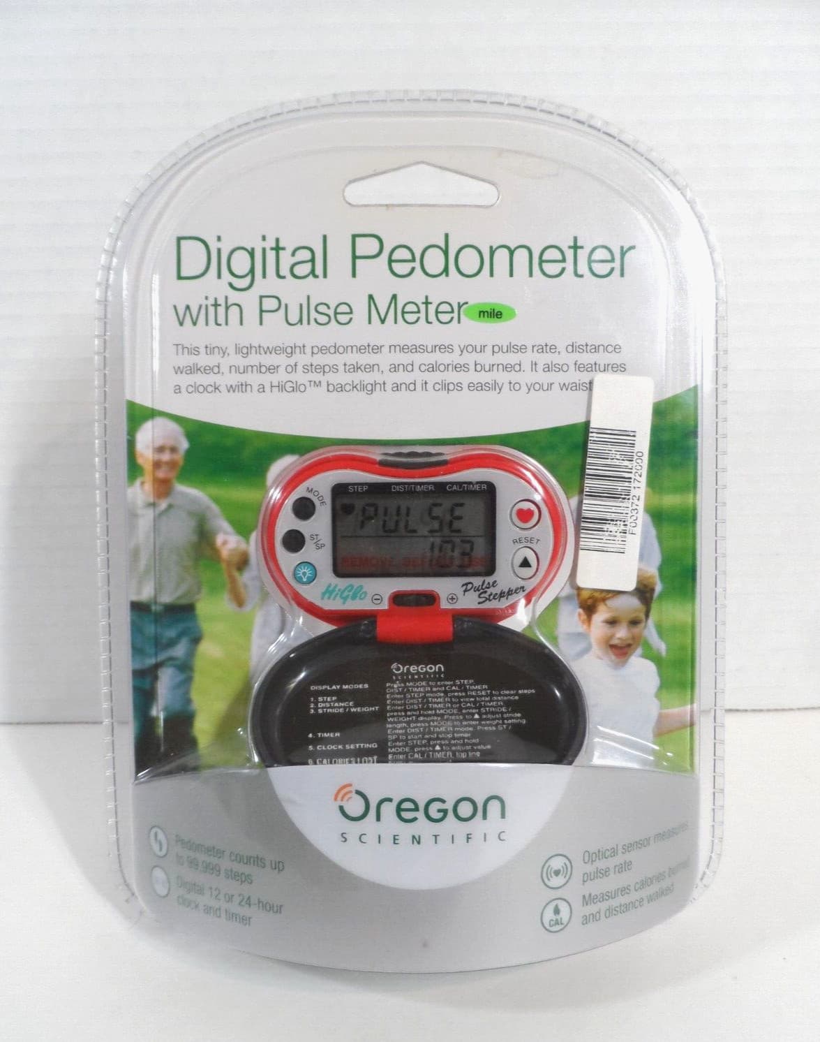 NEW SEALED - Oregon Scientific Digital Pedometer PE316PM (RED)