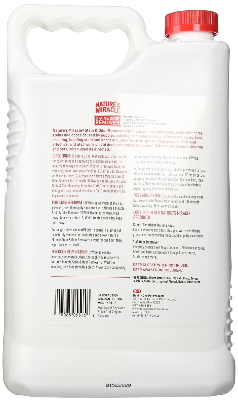 Nature's Miracle Dog Stain and Odor Remover, Pour, Enzymatic Formula for Urin... 2