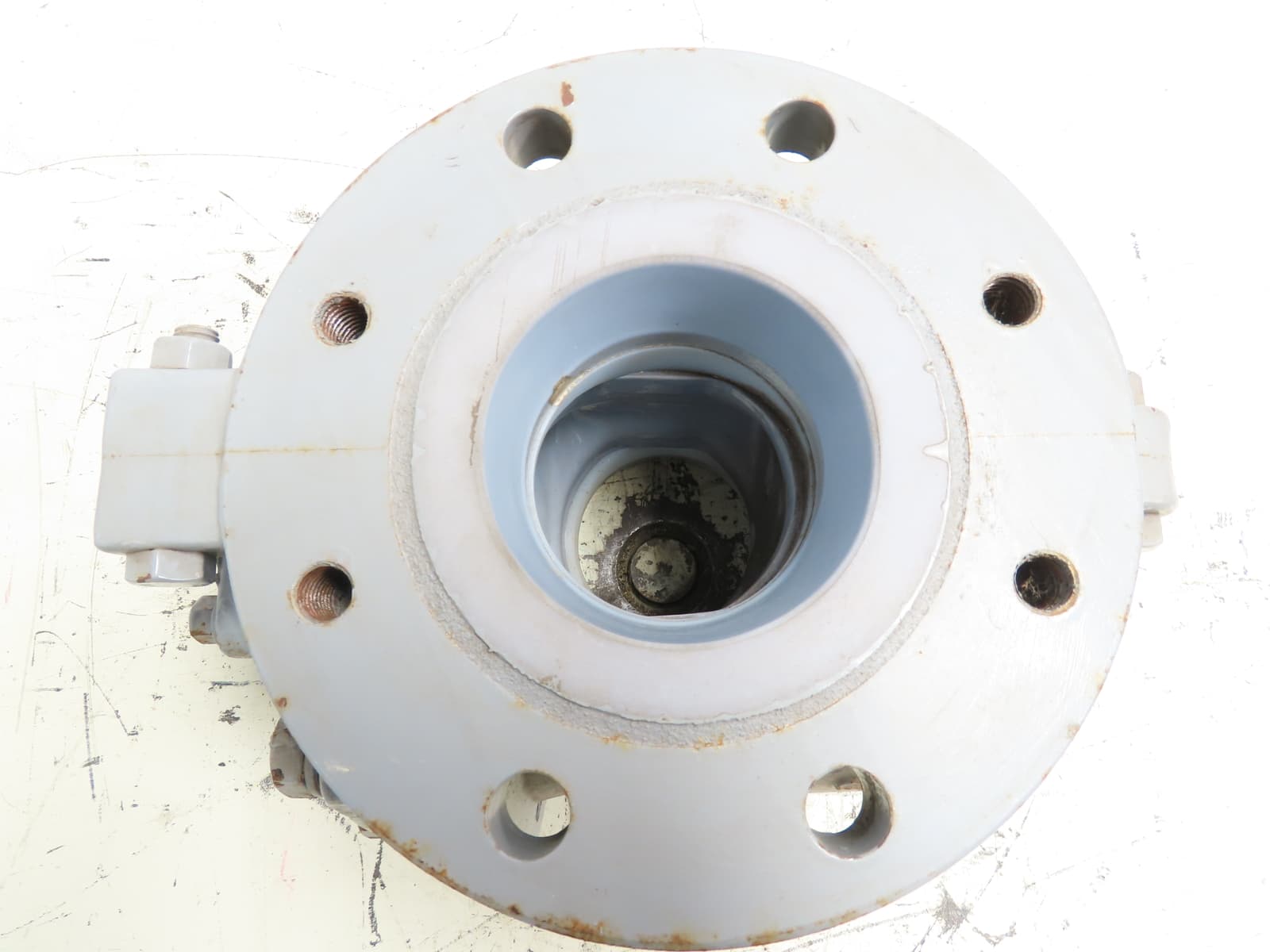 NGK 150-4 Ceramic Lined Chemical Plug Valve 4" Flanged 150# Corrosion Resistant 6