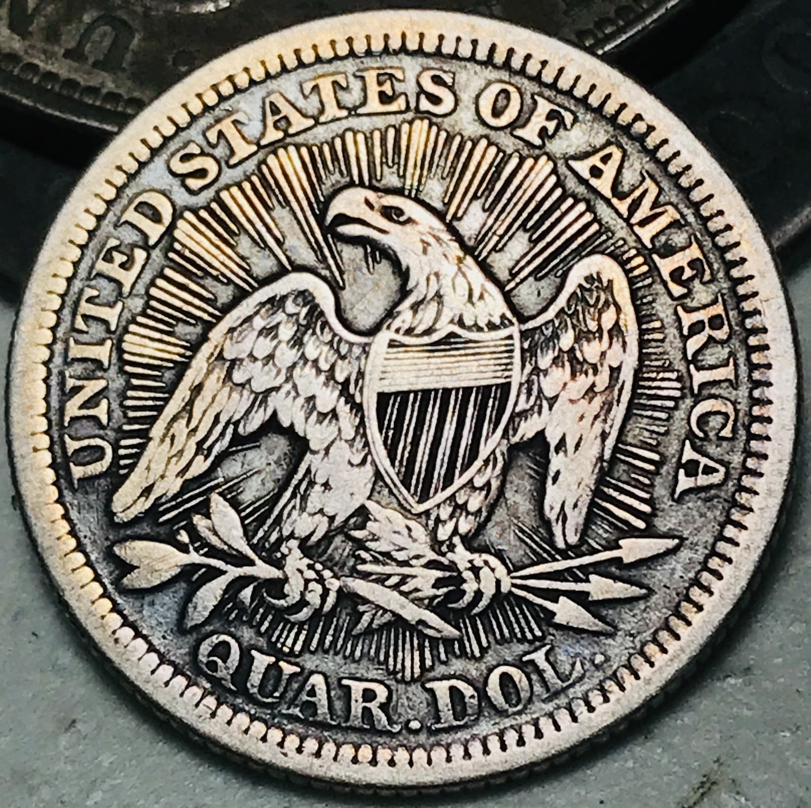 1853 Seated Liberty Quarter 25C RAYS ARROWS Choice 90% Silver US Coin CC27428