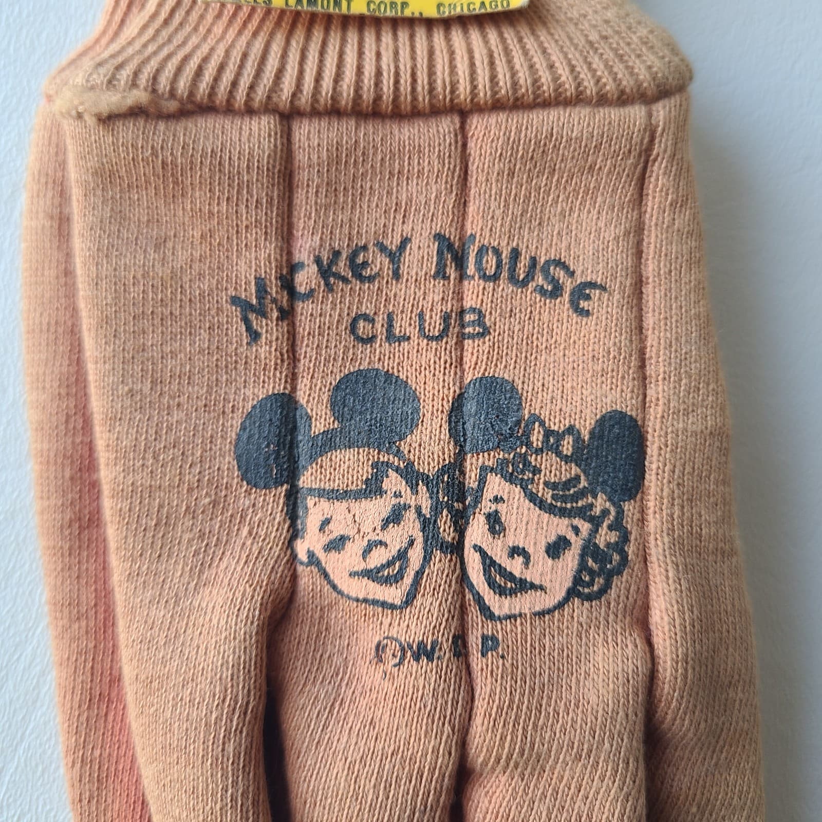 VTG Disneyland Gloves 1950's Mickey Mouse Club Kids Gloves Wells Lamont Corp 3