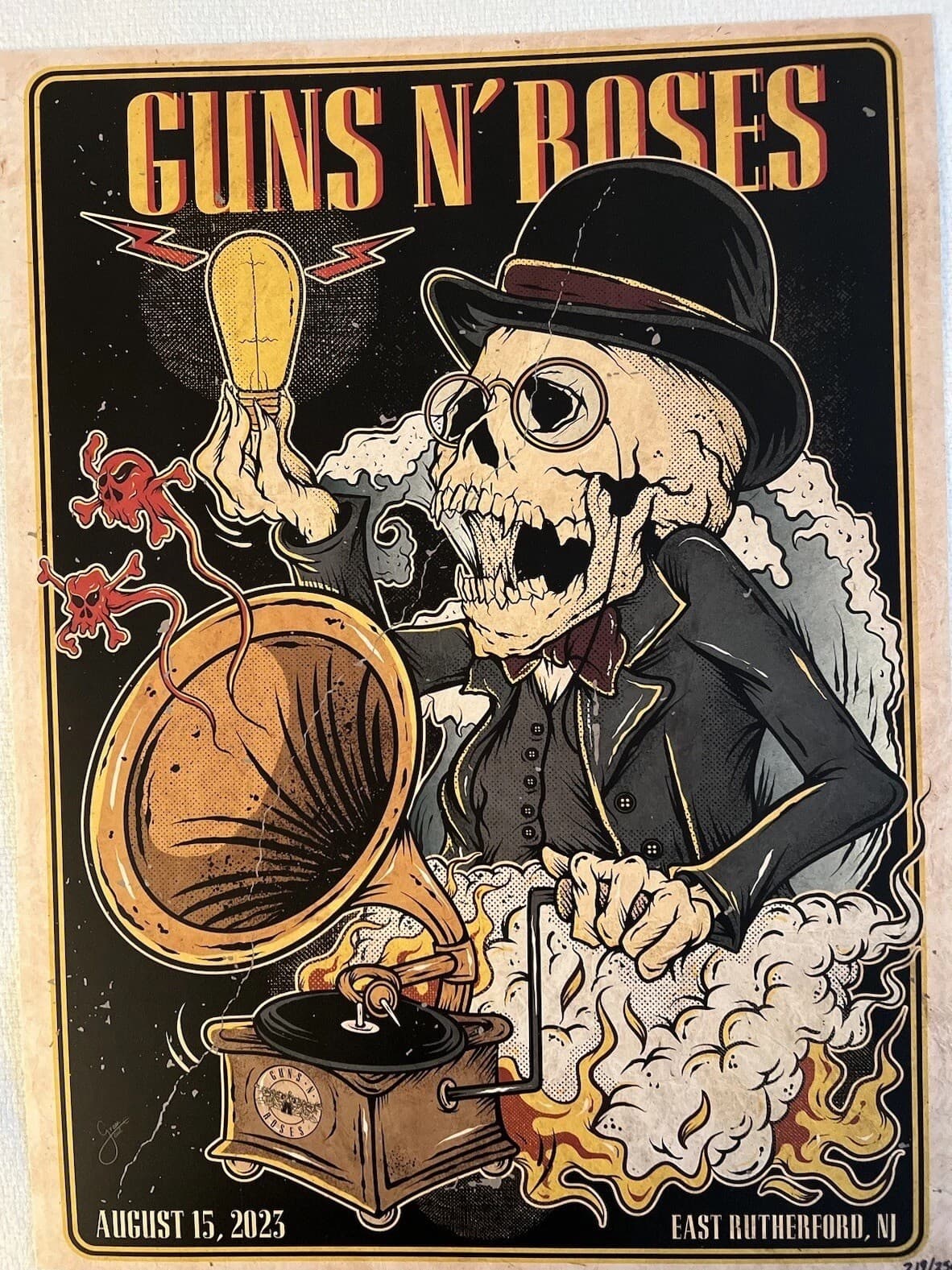 GUNS N ROSES POSTER METLIFE EAST RUTHERFORD NJ 8/15/2023 AXL SLASH LMTD #167/250 2