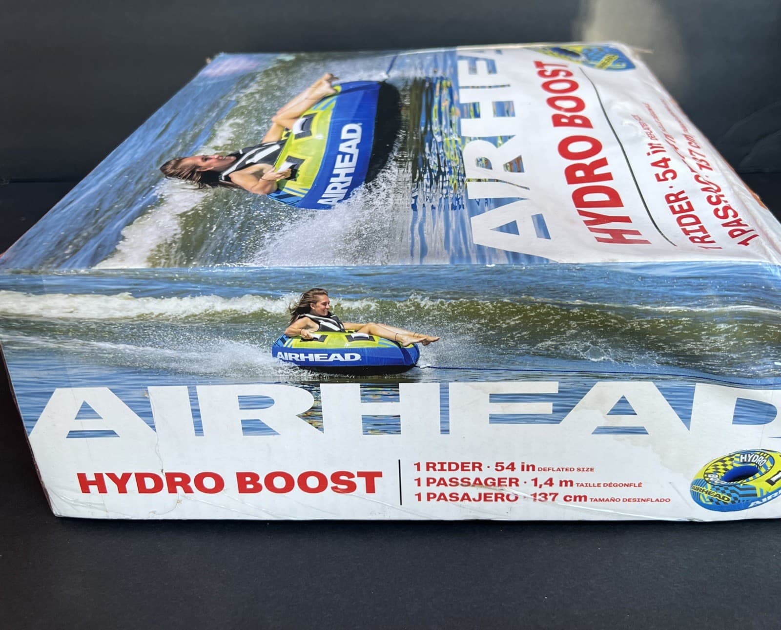 Airhead Hydro Boost 54 in Towable Tub Ski Water Sports Inflatable New In Box 6