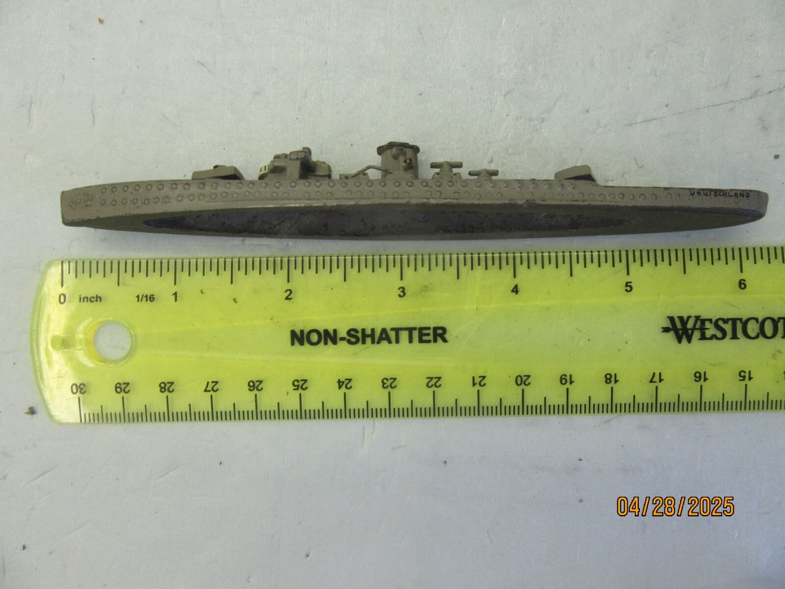 Wiking 6" Die Cast BATTLE SHIP "?????" MADE IN GERMANY IN THE 50TH *121