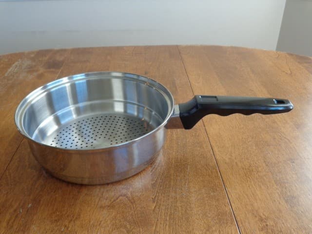 VINTAGE KITCHEN CRAFT STAINLESS STEAMER STRAINER INSERT FITS 3 QUART SAUCEPAN 3