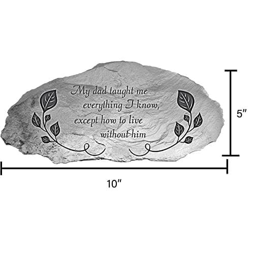 Cathedral Art My Dad Taught Me Memorial Garden Stone, 10-inches by 5-inches,  5