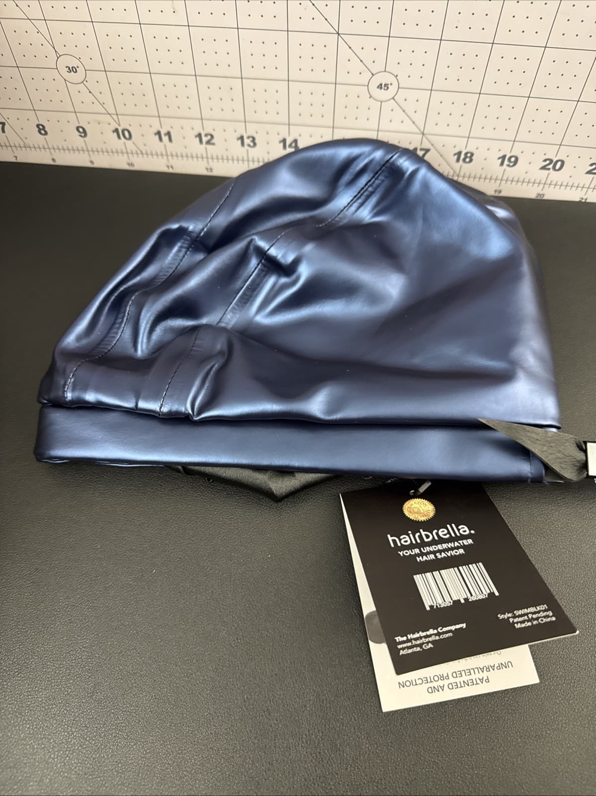 Hairbrella KIDS Satin Lined Waterproof Adjustable Swim Cap Blue NWT