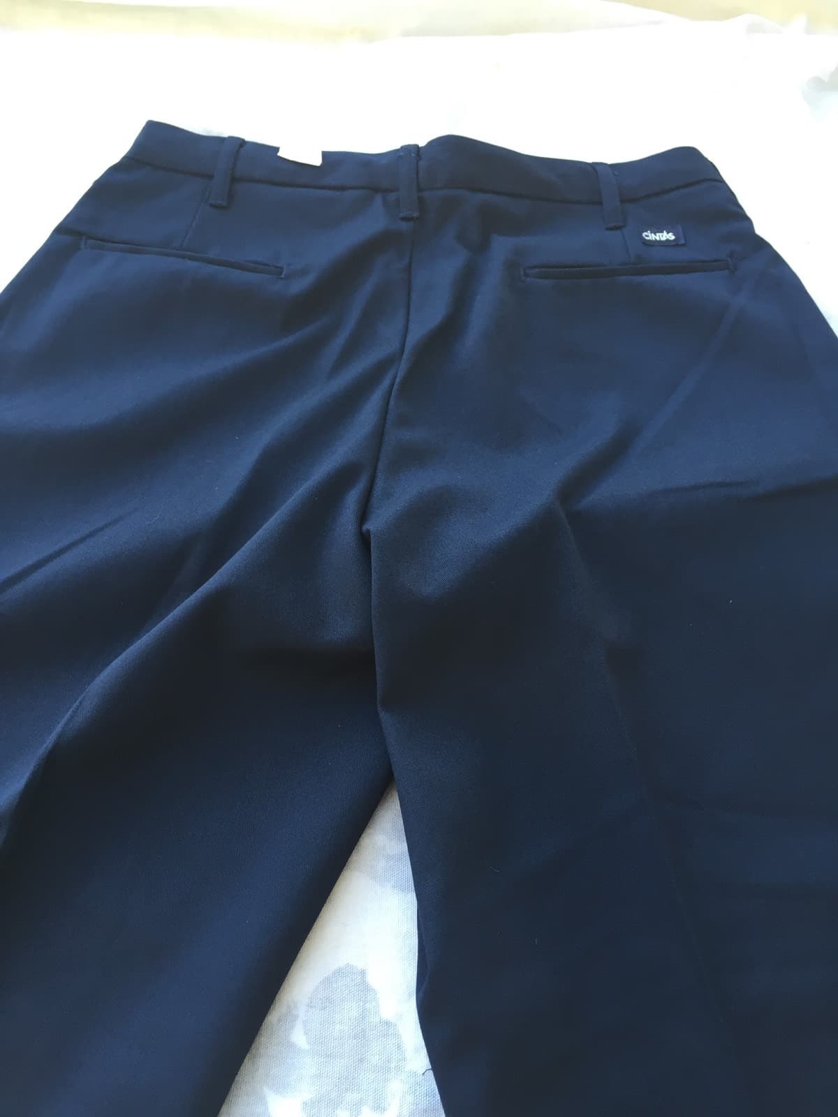3 Cintas Comfort Flex Navy Blue Work Pants Size 38x34 #945-20 Very Comfortable 4