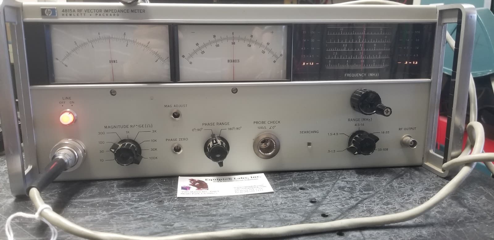 HP 4815A WORKS GREAT! Vector impedance measurements to 108MHz Phase & magnitude 2