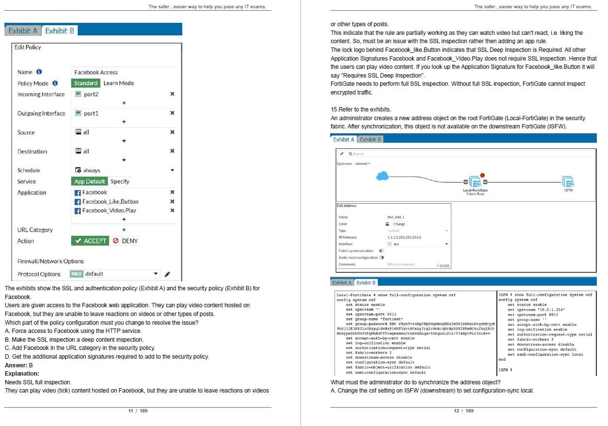 Fortinet FCP FGT AD FortiOS 7.6: FCP AD FGT-7.6 Exam 2