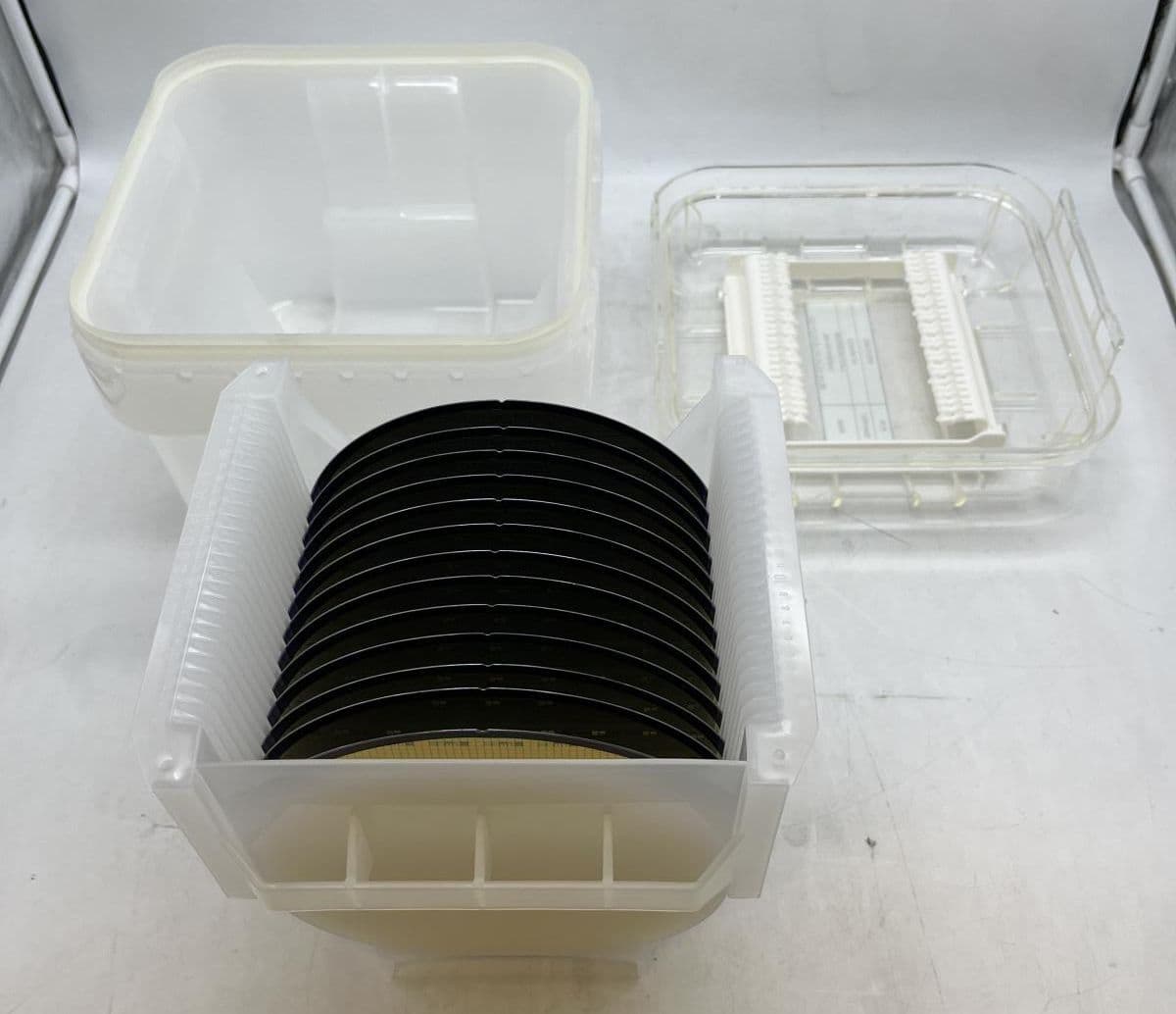 LOT OF 13 200mm Silicon Wafer disks, Gold Exposed Disk for Art, Science, Novelty 4