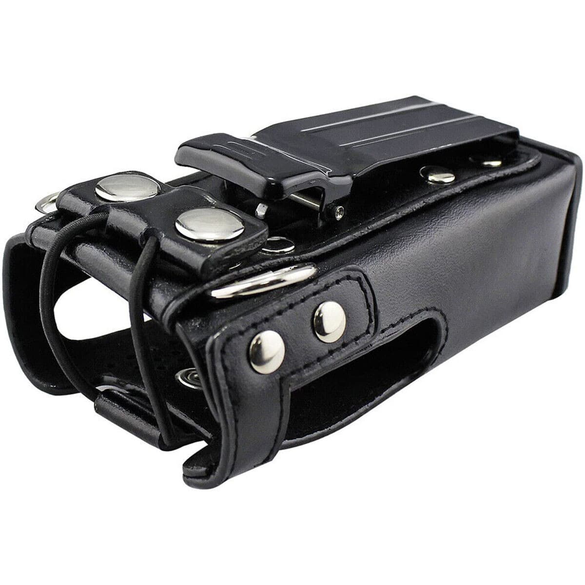Hard Leather Case Carrying Holder Holster For Motorola Two Way Radio With Strap 5