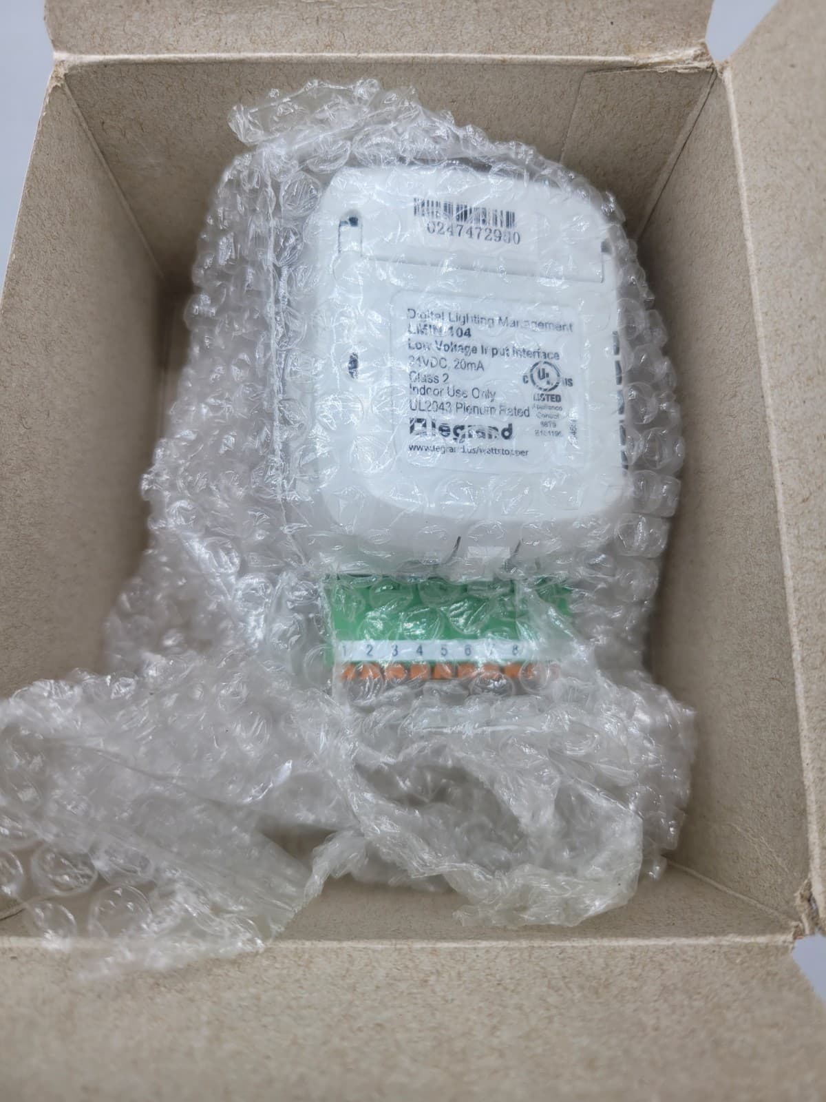 New Legrand WattStopper LMIN-104 Low Voltage Input Interface 24VDC White 2