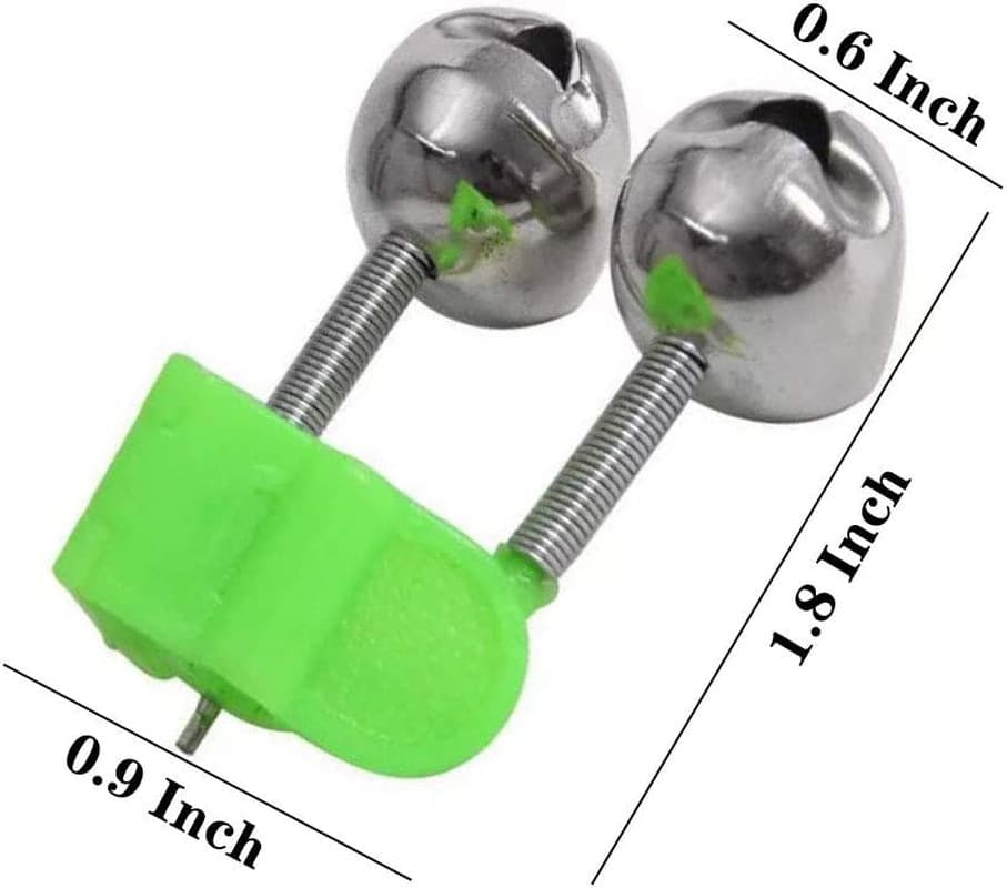 50 Pcs Plastic Fishing Bells Clips Fishing Rod Alarm with Dual Alert Bells 3
