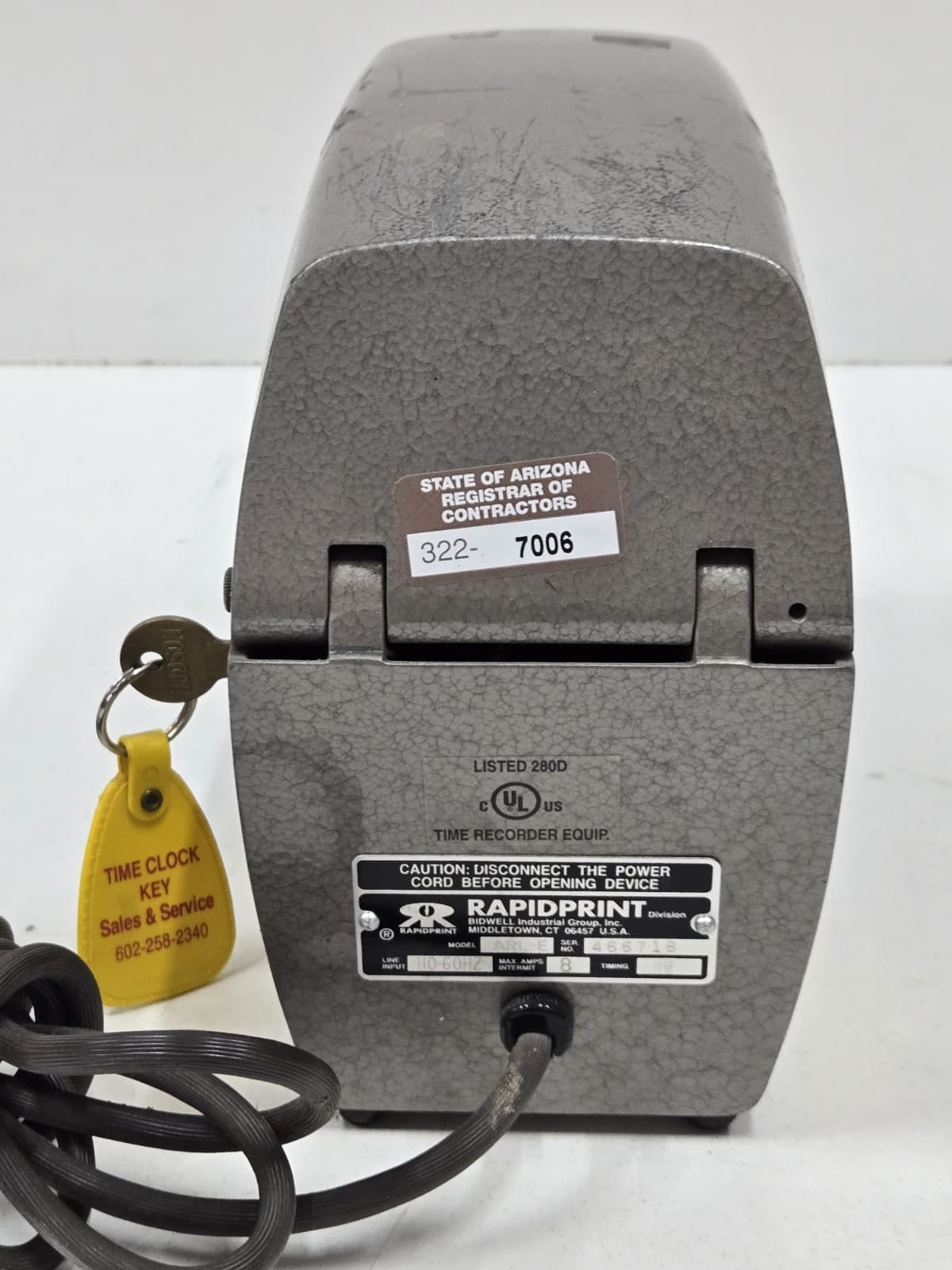 Rapidprint ARL-E   Automatic Date/Time Clock LED & Key 5