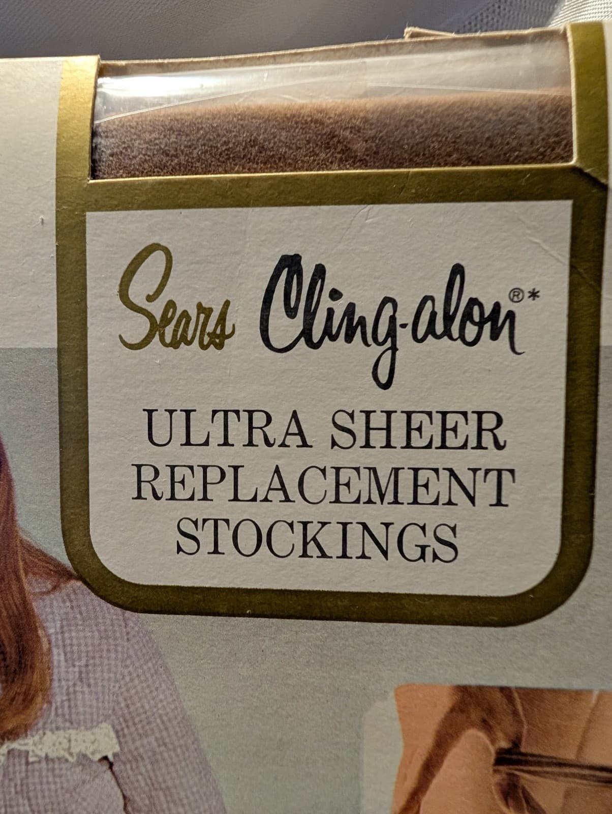 Sears Ultra Sheer Replacement Nylon Stockings 3pr Bare Beige size B (11-12) Tall 3