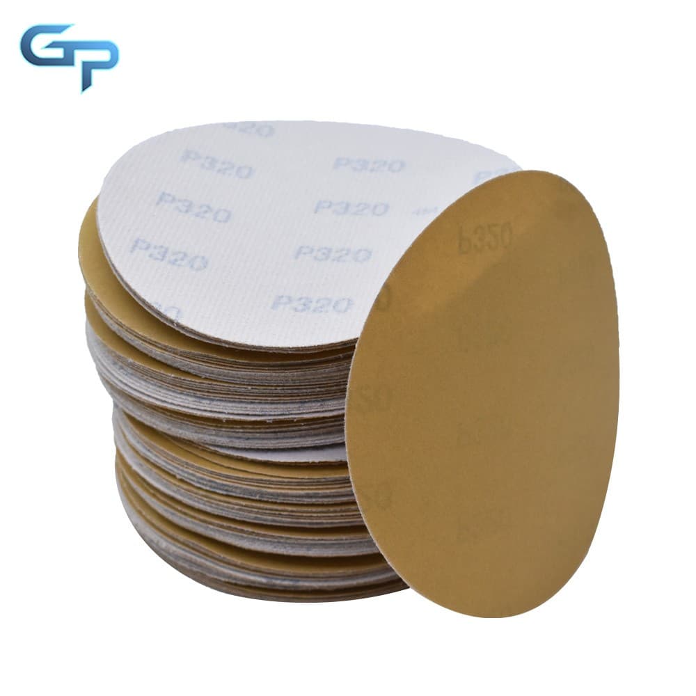 100 Pcs NO-Hole 6" 320 Grit Sanding Discs Hook Loop Pads Sanding Disc Flocking 6