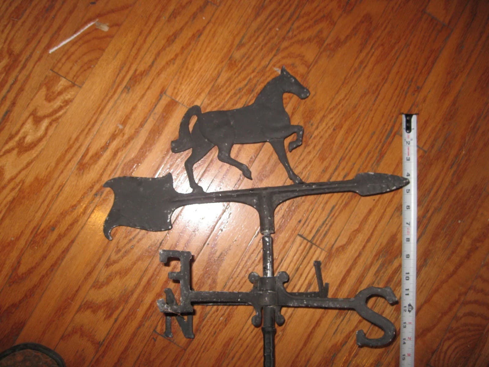 Vintage Aluminum Weathervane Directional Horse Farm Barn 2