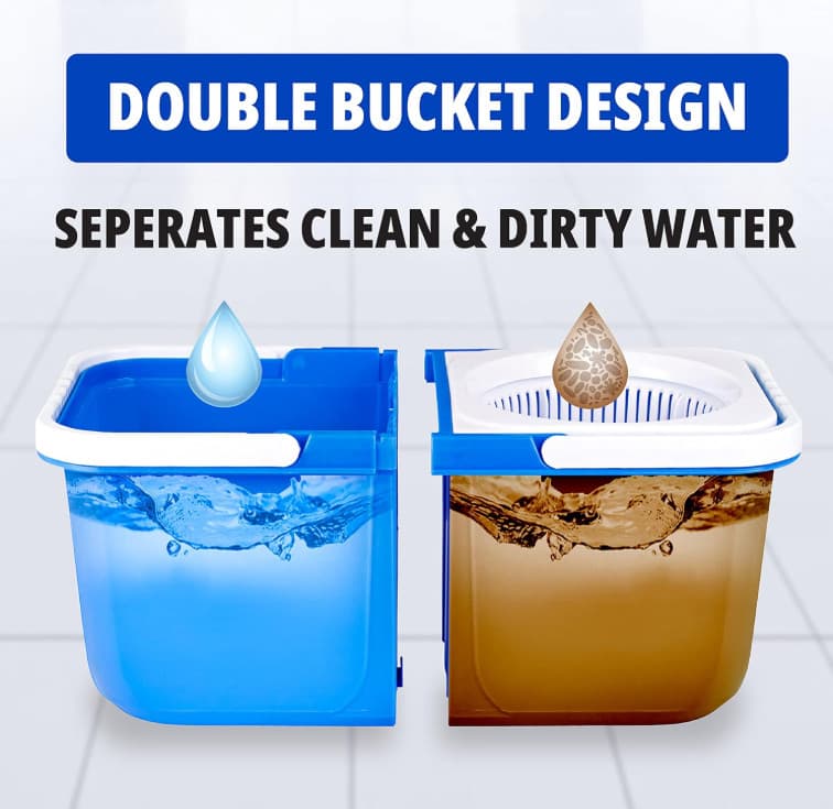 InstaMop Spin Mop, Mop and Bucket with Wringer Set - Free Shipping 4